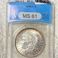 1884-O Morgan Silver Dollar ANACS - MS61