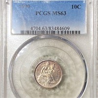 1890 Seated Liberty Dime PCGS - MS63