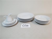 $255 Apilco White Porcelain Dinner Set (No Ship)