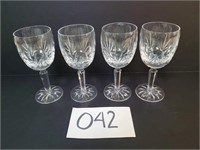 4 Lenox Crystal Wine Glasses (No Ship)