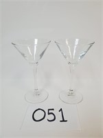 2 Luminarc France Martini Glasses