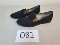 Women's ECCO Suede Leather Black Flats - Size 38
