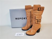 Women's Report "Victory" Leather Boots - Size 7.5