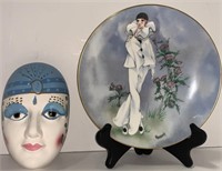 Clown Plate and Mask Decor