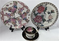 Floral Plates and Cups & Saucer