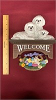 Bichon Holiday Welcome Sign