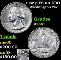 1932-p FS-101 DDO Washington Quarter 25c Grades Ch