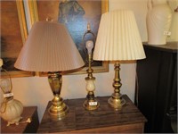 Lot of 3 - Lamps (brass)