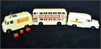 Matchbox Esso Bus, TV Van & Ambulance