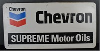 Chevron Motor Oil Metal Sign