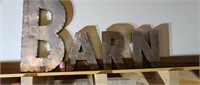 Large tin letters barn.