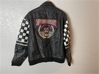 Vintage Jeff Hamilton Nascar 50th Leather Jacket