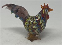 MINIATURE FITZ & FLOYD MURANO GLASS STYLE ROOSTER