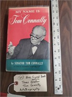 Rare biography book signed Texas Senator Connally