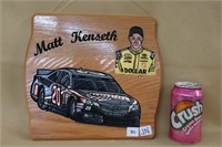 Wooden Nascar Plaque #20 Matt Kenseth