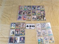 69 Packers cards - double sided sheets