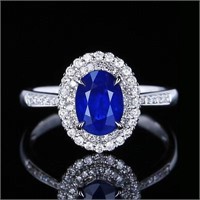2ct Sri Lanka Royal Blue 18k Gold Sapphire Ring