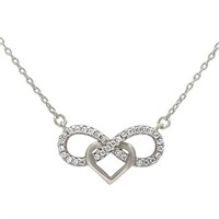 Cz Infinity Heart Necklace