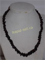 Natural Garnet Bead Necklace