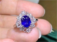 2ct Sri Lanka Royal Blue Sapphire Ring 18K Gold