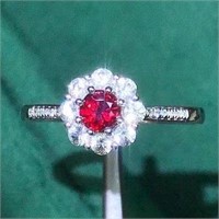 0.35ct natural pigeon blood red ruby ring 18k