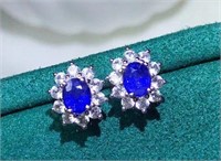 2ct Sri Lanka Sapphire Earrings 18k Gold