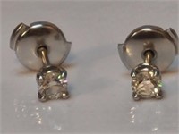Pair Tiffany Diamond Stud Earrings .20 each