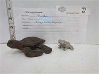 FROG AND TURTLE FIGURINES