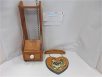 WOODEN TELEPHONE STAND; SIGN-HOME SWEET HOME