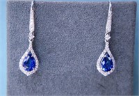 1.65ct Sri Lanka Sapphire Earrings 18K Gold