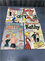 4 KATHY & BUZZY COMIC BOOKS- .10 - .12 CENT