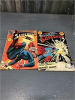 2 SUPERMAN .15 & .20 CENT COMIC BOOKS