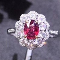 0.7ct natural pigeon blood red ruby ring 18k gold