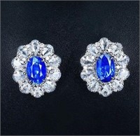 1.2ct Sri Lanka Sapphire Stud Earrings in 18k Gold