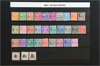 US Stamps #803-834 Mint NH Prexie CV $130+
