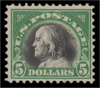 US Stamp #524 Mint LH $5 Franklin CV $160