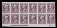 US Stamps #153P3 Plate Block 12 on India CV $750
