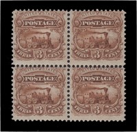 US Stamps #114E6d Plate Essay block 4 CV $320