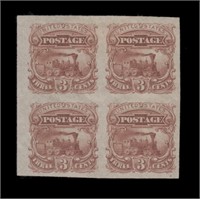 US Stamps #114E6b Plate Essay block 4 CV $340