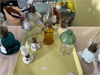 Miniature Oil Lamp Tray Lot
