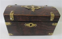 Late Victorian Faux Painted Wood Tea Caddy