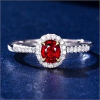 0.5ct natural pigeon blood ruby ring 18k gold