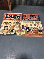 2 COMIC BOOKS - .10 CENT- LAUGH & ARCHIE