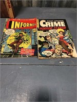 2 COMIC BOOKS - .10 CENT INFORMER & CRIME