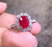 2ct natural pigeon blood ruby ring 18k gold