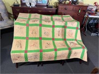 Antique State Flag and Bird Quilt