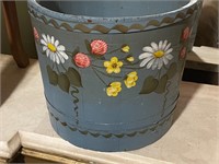 Painted Wooden Bucket