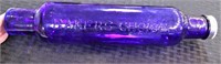 Blue glass Bakers Choice rolling pin