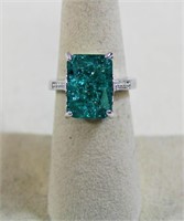 4.22ct crushed emerald ring