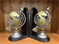 Pair of Heavy World Globe Bookends